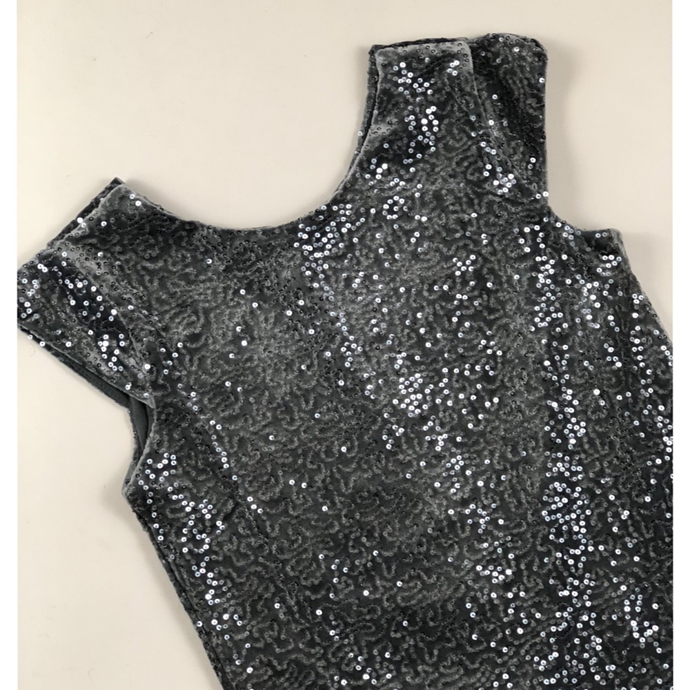 Charcoal Gray Holiday Sparkle Dress